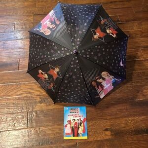 High School Musical Kid Size Umbrella & HSM Paperback with Images.